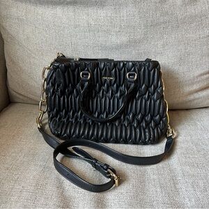 House Of Want Black And Gold Bubble Purse With Chain And Vegan Leather Strap